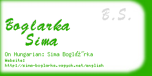 boglarka sima business card